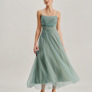 RIHOAS Sage Green Midi Dress